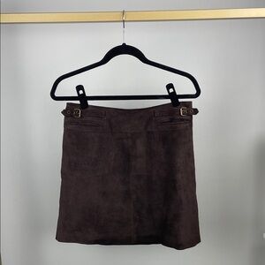 Clothes by Revue Elegant Brown Suede Skirt Ladies Size 6